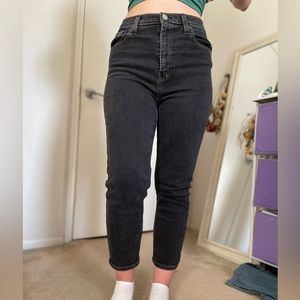 BDG denim black girlfriend jeans cropped